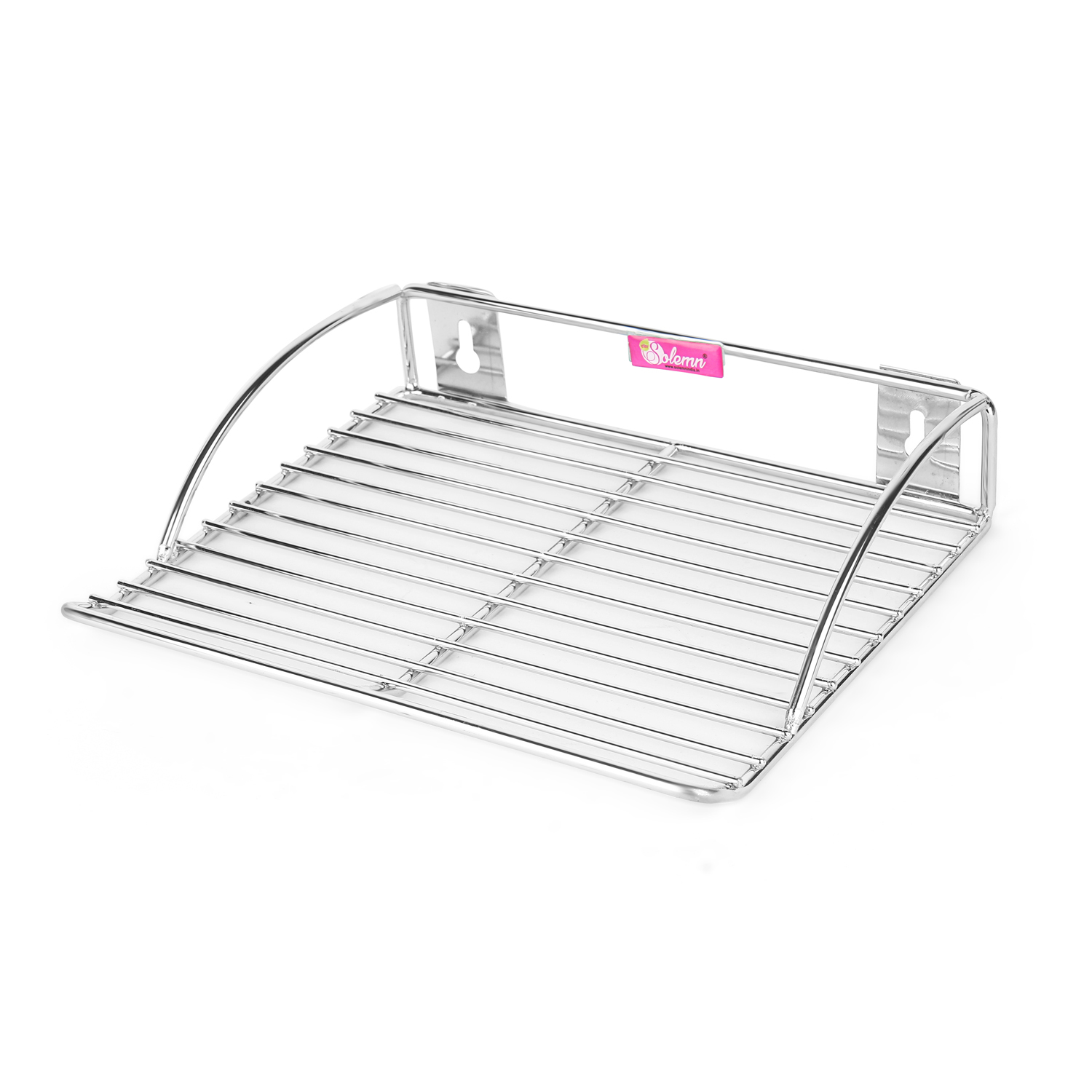 Stainless Steel Set Top Box Stand (Dth) - Dimensions 254x203.2x50.8mm, Silver Finish | Durable & Sturdy, Holds Set Top Boxes & Wi-fi Routers