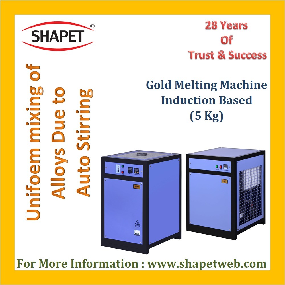 5kg Gold Induction Based Melting Machine 3 Phase - Color: Gray