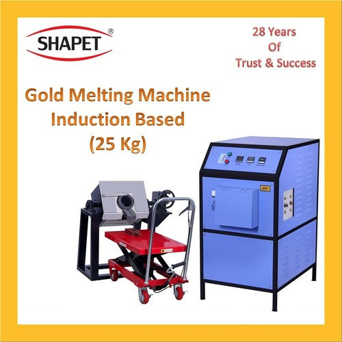 25 Kg Gold Induction Based Melting Machine With Tilting - Color: Blue