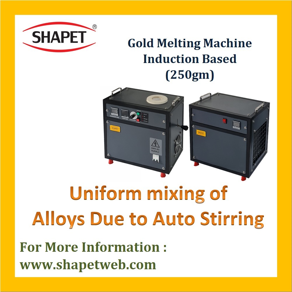 250gm Gold Induction Based Melting Machine - Color: Gray