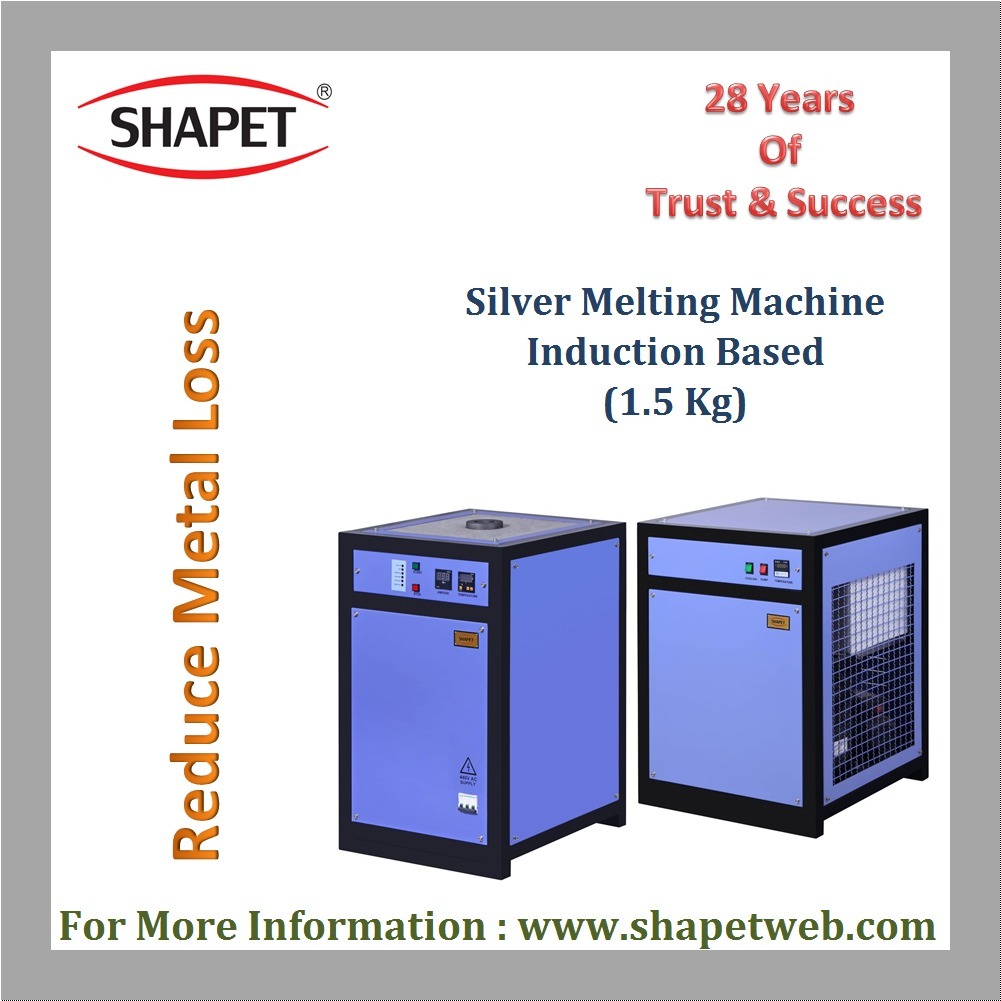 1.5kg Silver Induction Based Melting Machine 3 Phase - Color: Gray