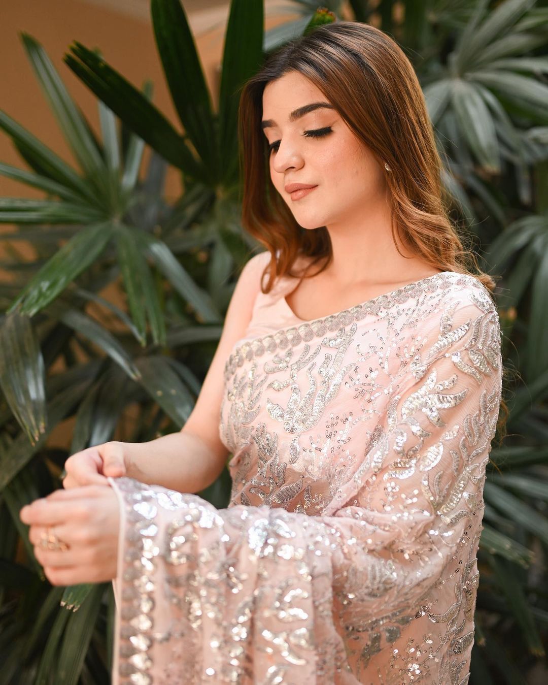 Sequins Sarees - Heavy Georgette Fabric, Blouse Included | Embroidery, Party Wear, Beautiful Sequins Lace Border