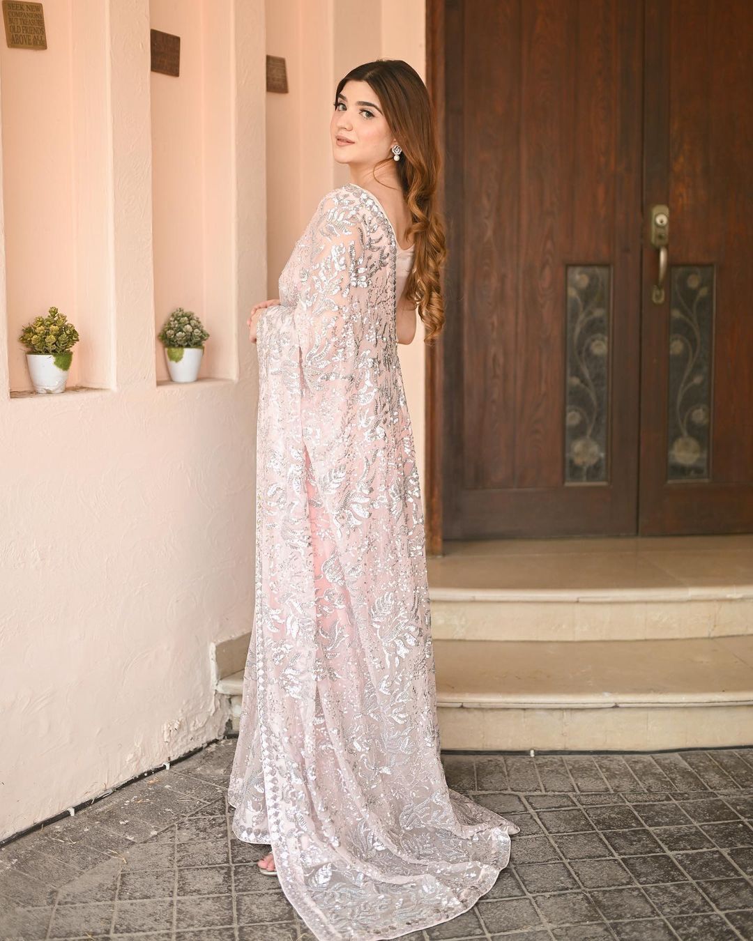 Sequins Sarees - Heavy Georgette Fabric, Blouse Included | Embroidery, Party Wear, Beautiful Sequins Lace Border