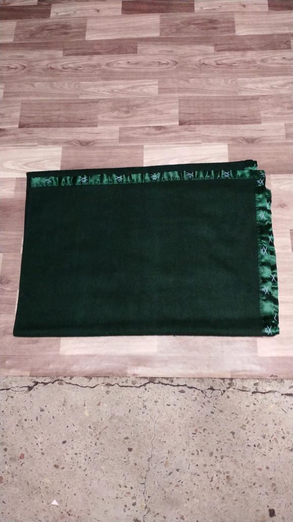 Military Woollen Blanket - 60x90 Inches, Olive Green Wool, 2kg Weight, Single Bed Use