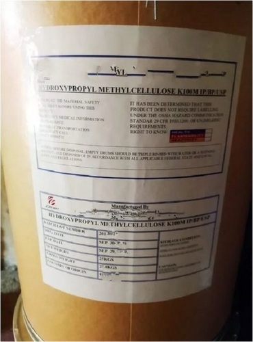 Hydroxypropyl Methylcellulose K100M (Hpmc K100M) - Grade: Industrial Grade