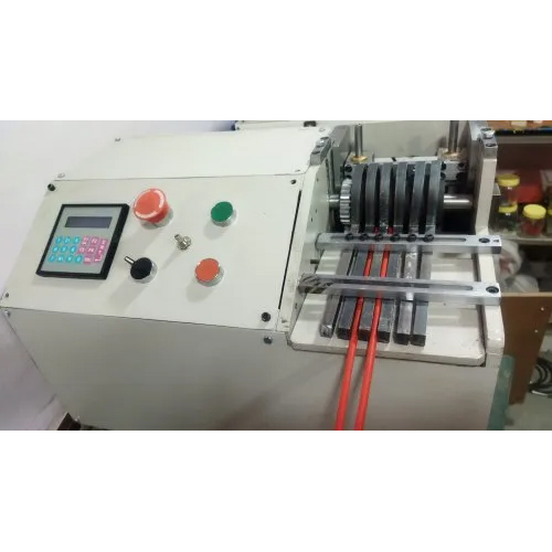 Automatic Fiberglass Sleeve Cutting Machine - Steel, 350x300x300mm, Gray | Automatic Feeding, High Efficiency, Low Noise, One Year Warranty