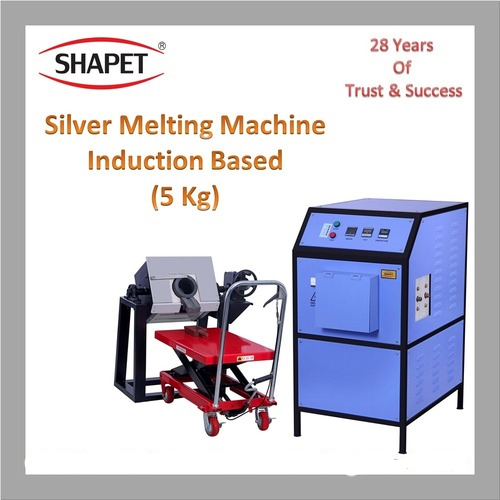 5Kg Silver Induction Based Melting Machine With Tilting - Color: Gray
