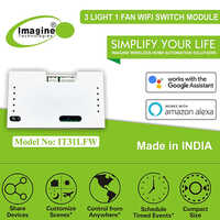 3 Light 1 Fan Wifi Switch Module - Material: Pvc