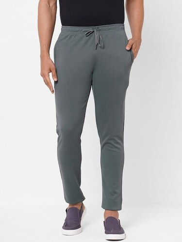Men's Gym Slim Fit Trackpants - 88% Polyester, 12% Spandex, Modern Plain Style | Quick Dry, Moisture-Wicking, Stretchable with 2 Side Zip Pockets