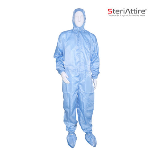 Esd Antistatic Cleanroom Coverall With Attached Hood