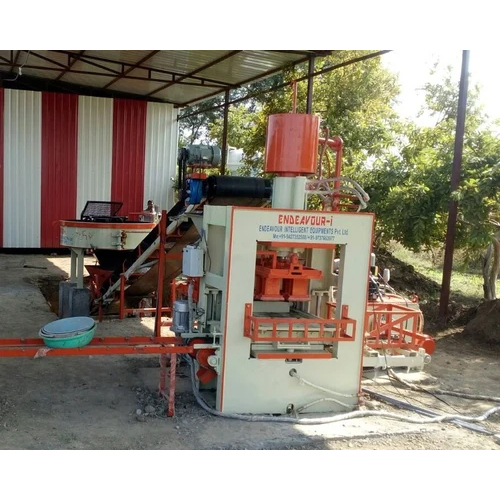 Endeavour-I Automatic Solid Brick Machine - 1200 Bricks/Hour, Hydraulic Pressure, 1 mm Tolerance, MS Material, Warranty Included