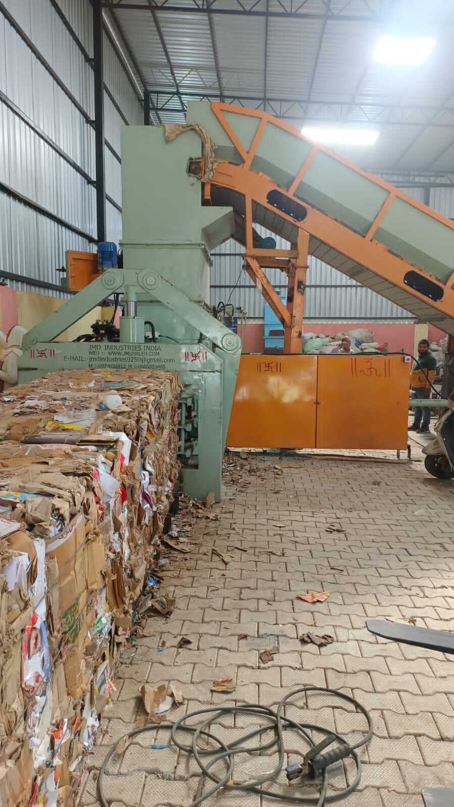 Commercial Waste Paper Horizontal Baler Machine - Height: 1000 Millimeter (Mm)