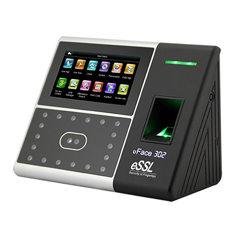 Black Uface 302 मल्टी बायोमेट्रिक टाइम अटेंडेंस और एक्सेस कंट्रोल सिस्टम