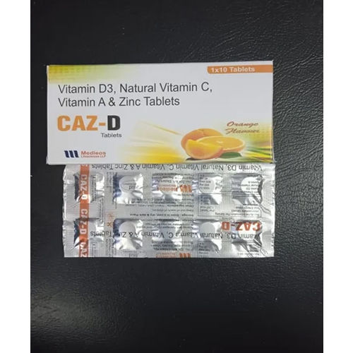 Chewable Vitamin C-a-d3 And Zinc Tablets General Medicines