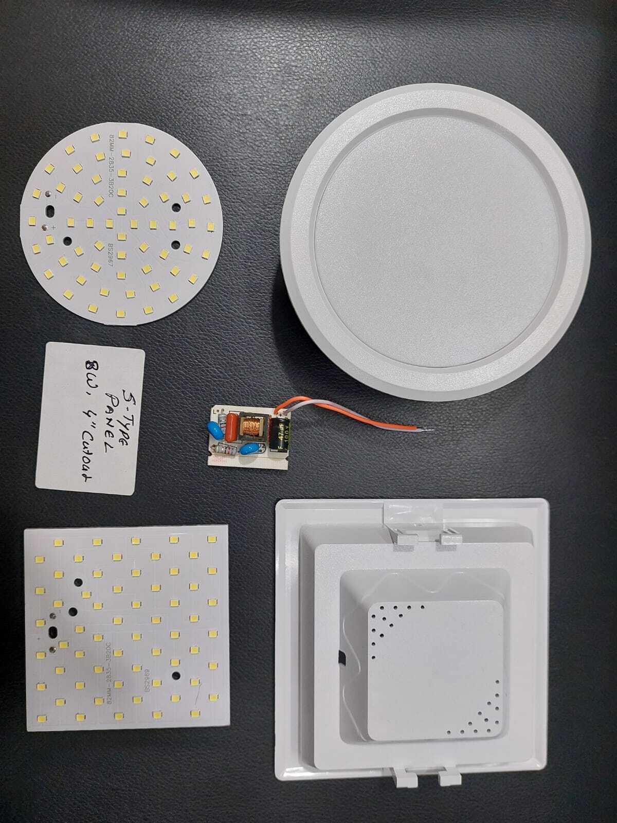 Led Square Panel Light Raw Material - 12w, Cool White, 3500-4100k Color Temperature | Ideal For Home & Office Spaces, Square Shape, Energy-efficient Illumination