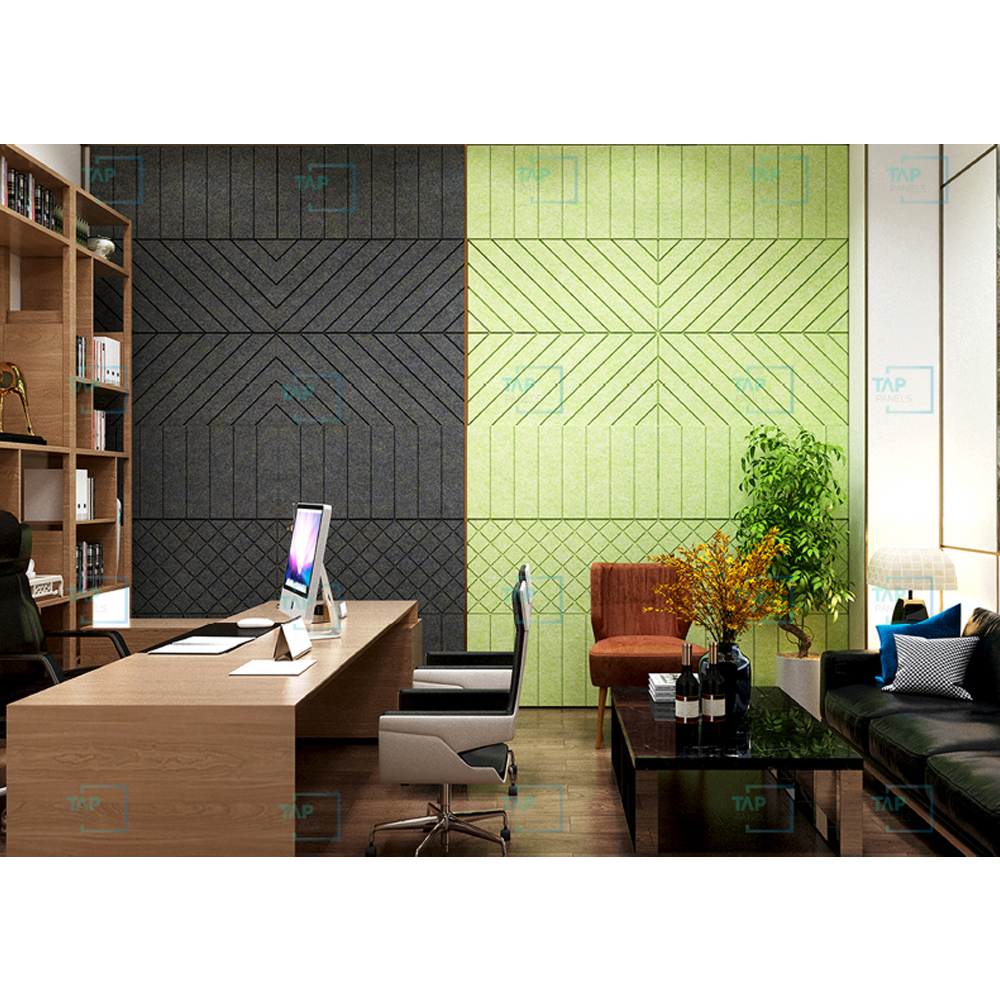 Acoustics Groove Series - 100% Polyester Fibre | 2ft X 2ft/4ft X 2ft, Custom Shapes Available, High Acoustic Performance, Endless Colour Options