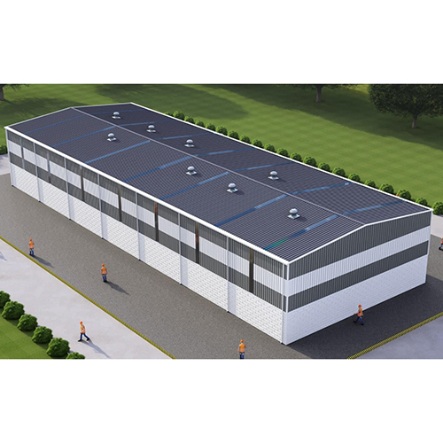 Industrial Roofing Shed - Aluminum Sheet, Weatherproof Design, Durable Silver Finish | Customizable for Industrial and Commercial Use