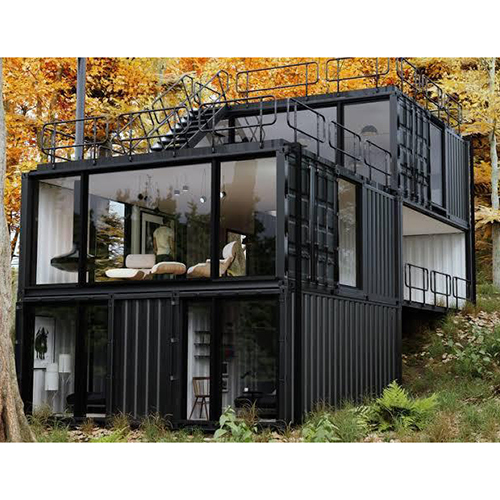 Double Story Container House - Color: Black