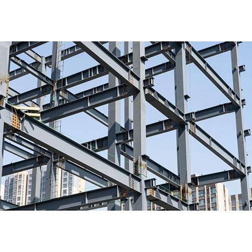 Iron Frame Building Structure - High-quality Industrial Iron Material, Silver Color