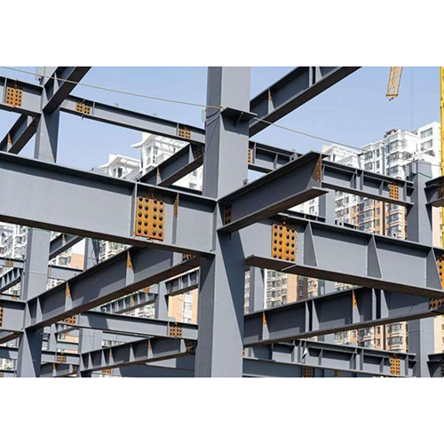 Iron Frame Building Structure - High-quality Industrial Iron Material, Silver Color