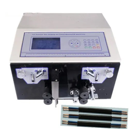 व्हाइट फ्लैट वायर कटिंग स्ट्रिपिंग मशीन