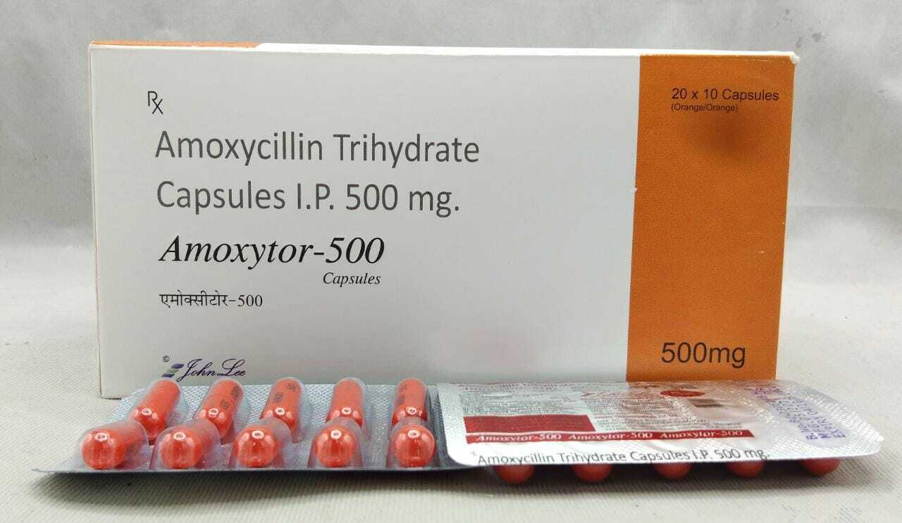 Amoxycillin Capsules - Blister Pack Of 20x10, General Medicine For Bacterial Infections | Store In Dry & Cool Place, Doctor Prescribed Dosage