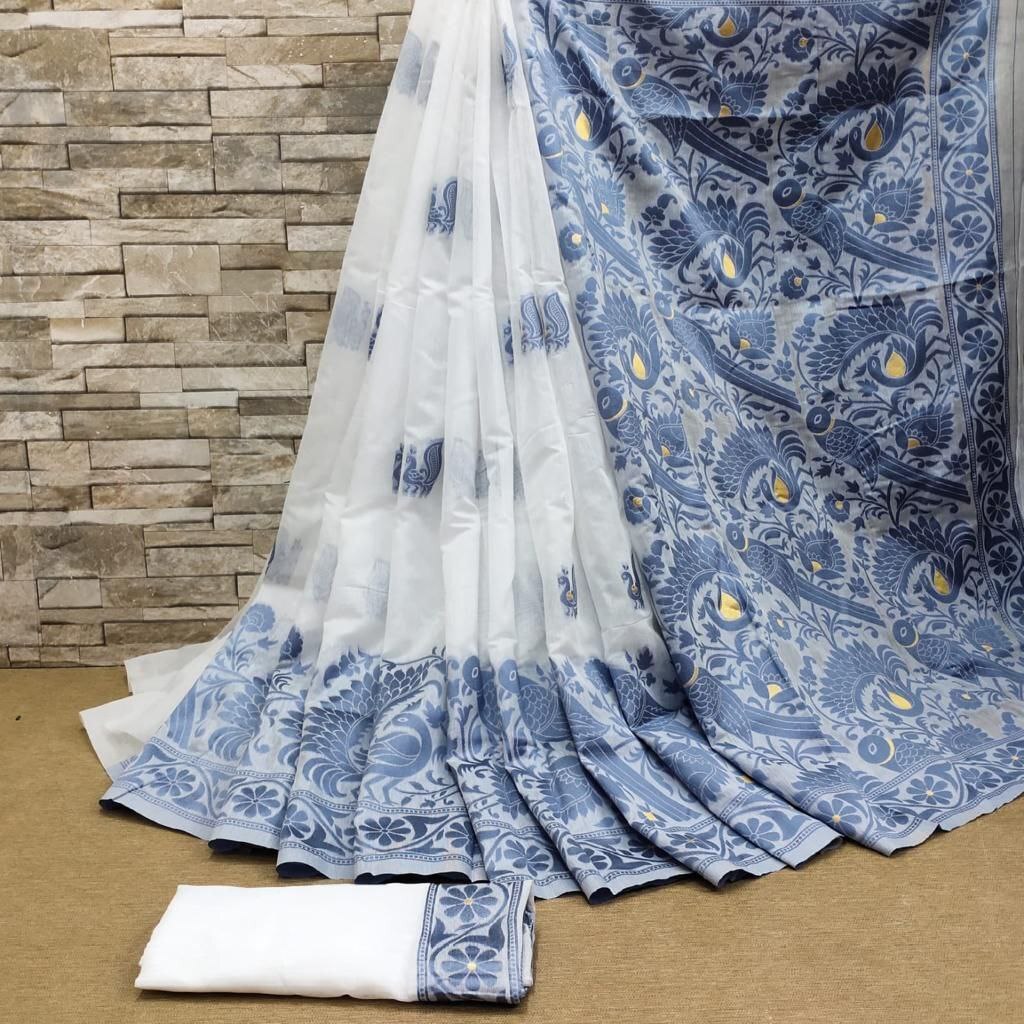 Brown Linen Silk Saree