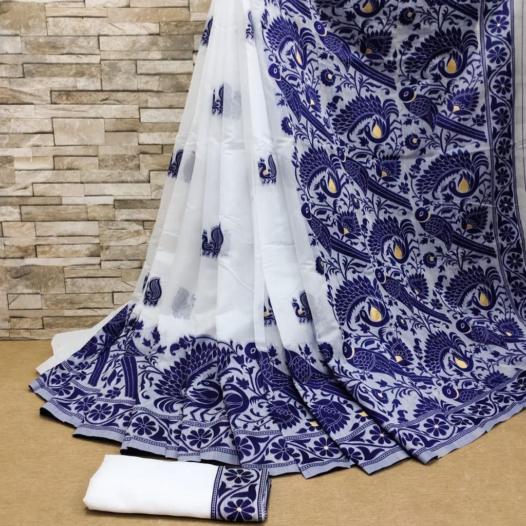 Brown Linen Silk Saree