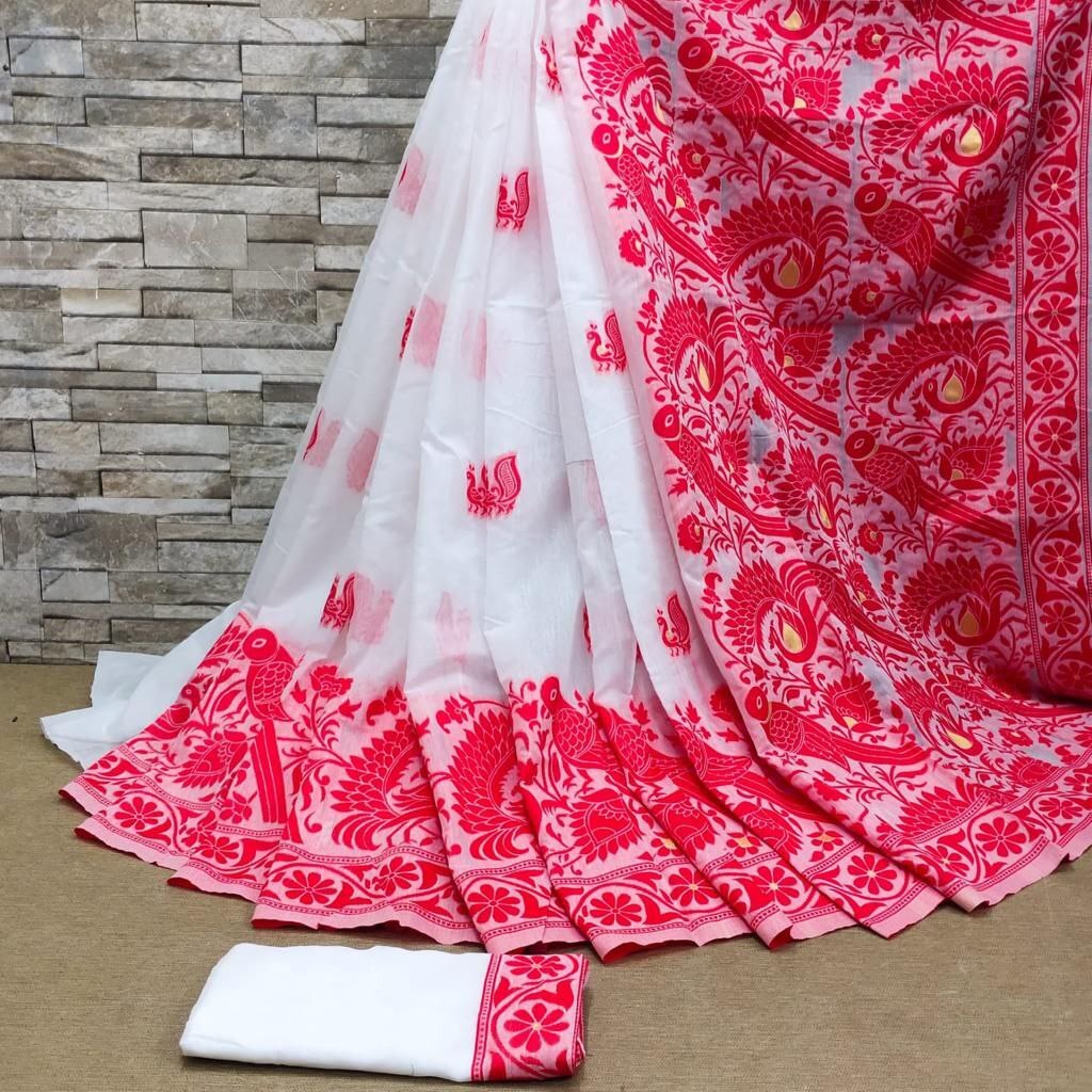 Brown Linen Silk Saree