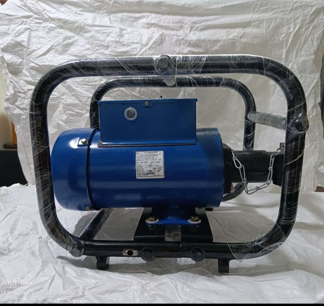 Electric Vibrator Motor - Fully Copper, 2h.p And 3h.p Options, 220v | 1-year Warranty, Blue Color, Single & Three Phase Fittings