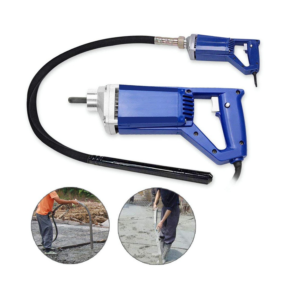 Electric Vibrator Motor - Fully Copper, 2h.p And 3h.p Options, 220v | 1-year Warranty, Blue Color, Single & Three Phase Fittings