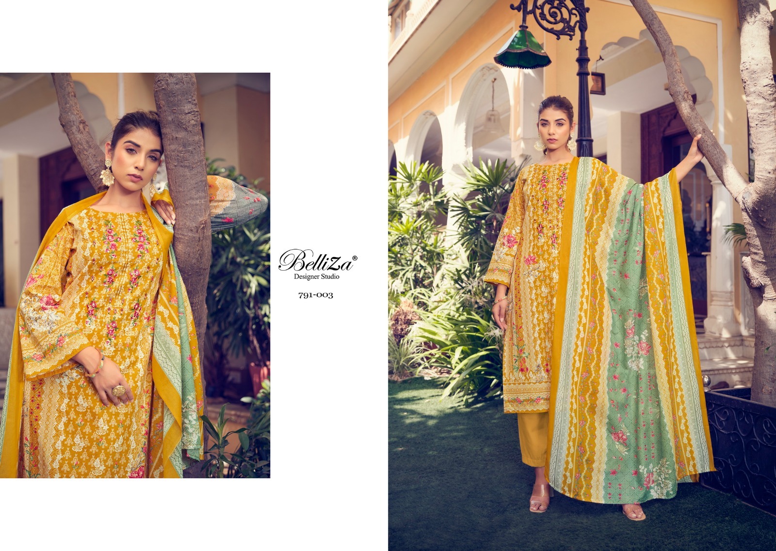 Pure Cotton Unstitch Suit With Self Embroidery