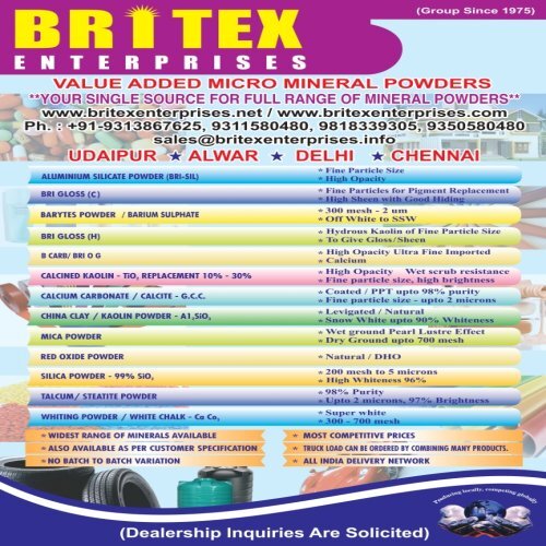 Calcined Kaolin Powder - Fine Powder, Excellent Firmness & Coating Properties | Natural Opacifiers For Paint, Paper, Ceramics, & More