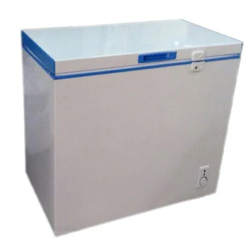 Chest Cooler - Fibre Material, Electrical Power Source | Silver Color, Blue Star Design, Warranty Included
