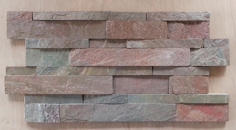 Copper Quartzite Slate Ledger Stone Panels - Size: 15 X 60 Cm