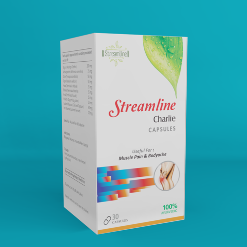 Streamline Charlie Horse Herbal Capsules - Ayurvedic Anti-inflammatory Formula, Reduces Muscle Pain & Old Joint Pains, For Adults