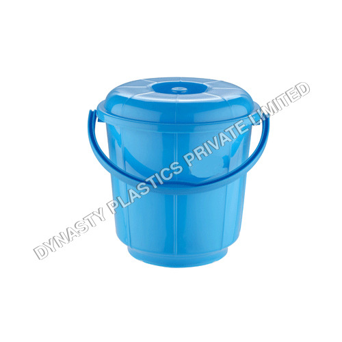 3 Ltr Plastic Handle Bathroom Bucket With Lid - Color: Blue
