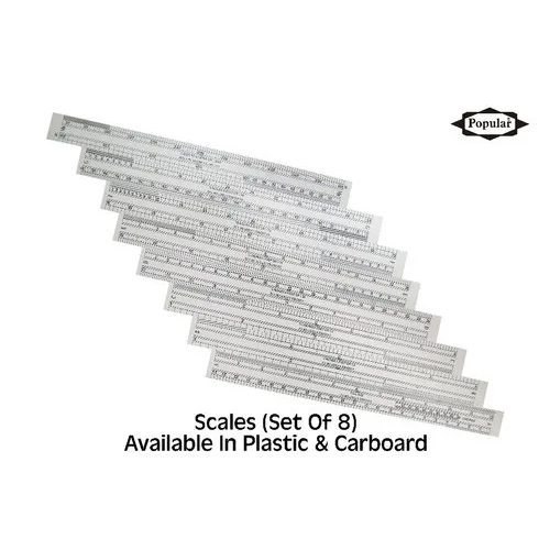 Cardboard Metric Scale Set A To H - Cardboard Material, Academic Use | Ideal For College Students' Measurement Activities