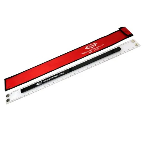 Parallel Motion Scale - Acrylic, Rectangular Design | Ideal For Drawing And Drafting, Includes Metal Clamps