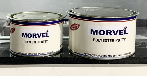 Morvel Polyester Putty - 1kg Size | High Adhesion For Auto Metal Surfaces, Easy Sanding And Fine Finishing