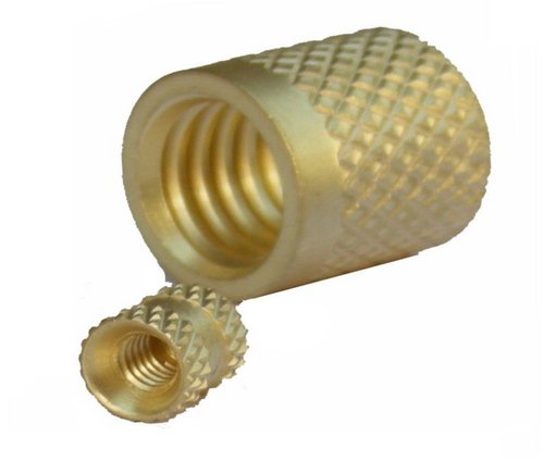 Brass Cross Knurling Inserts for Plastic 