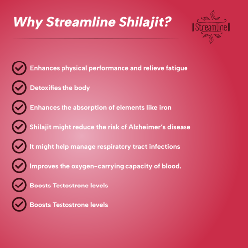 Streamline Shilajit Capsules Age Group: For Adults