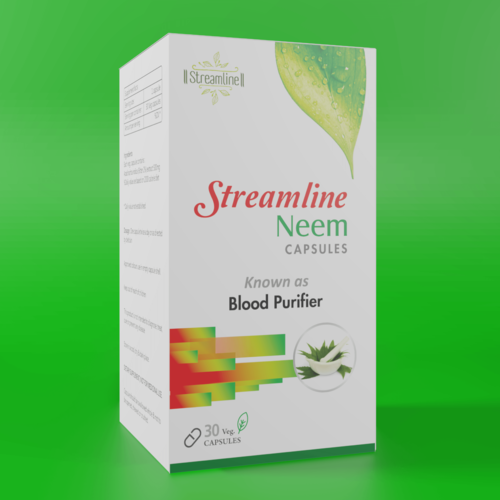 Streamline Neem Capsule - 500mg Capsule, Skin Support & Blood Sugar Regulation