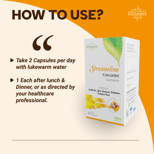 Streamline Curcumin Capsule Age Group: Suitable For All Ages