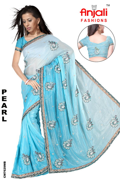 sarees on shimmer with handwork