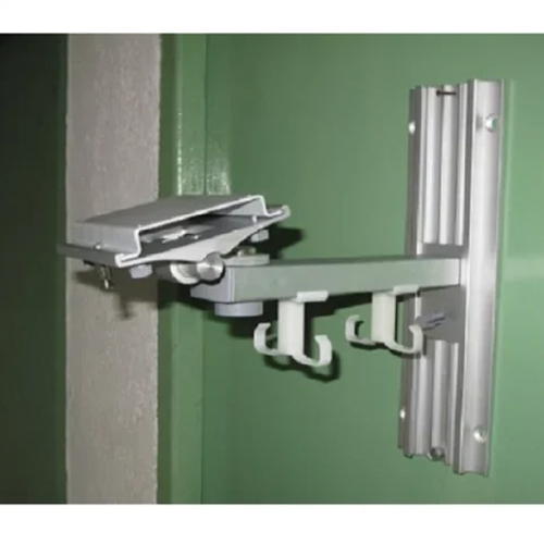 Medical Monitor Bracket - High-Quality Metal, Portable Silver Finish | Adjustable Height, Tilt Settings, Locking Mechanism