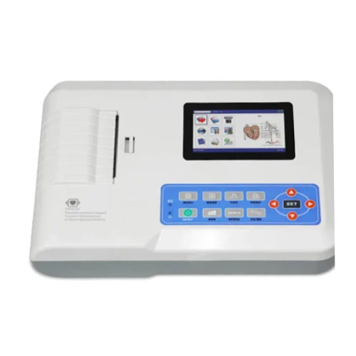 White And Black 3 Channel Ecg Machine
