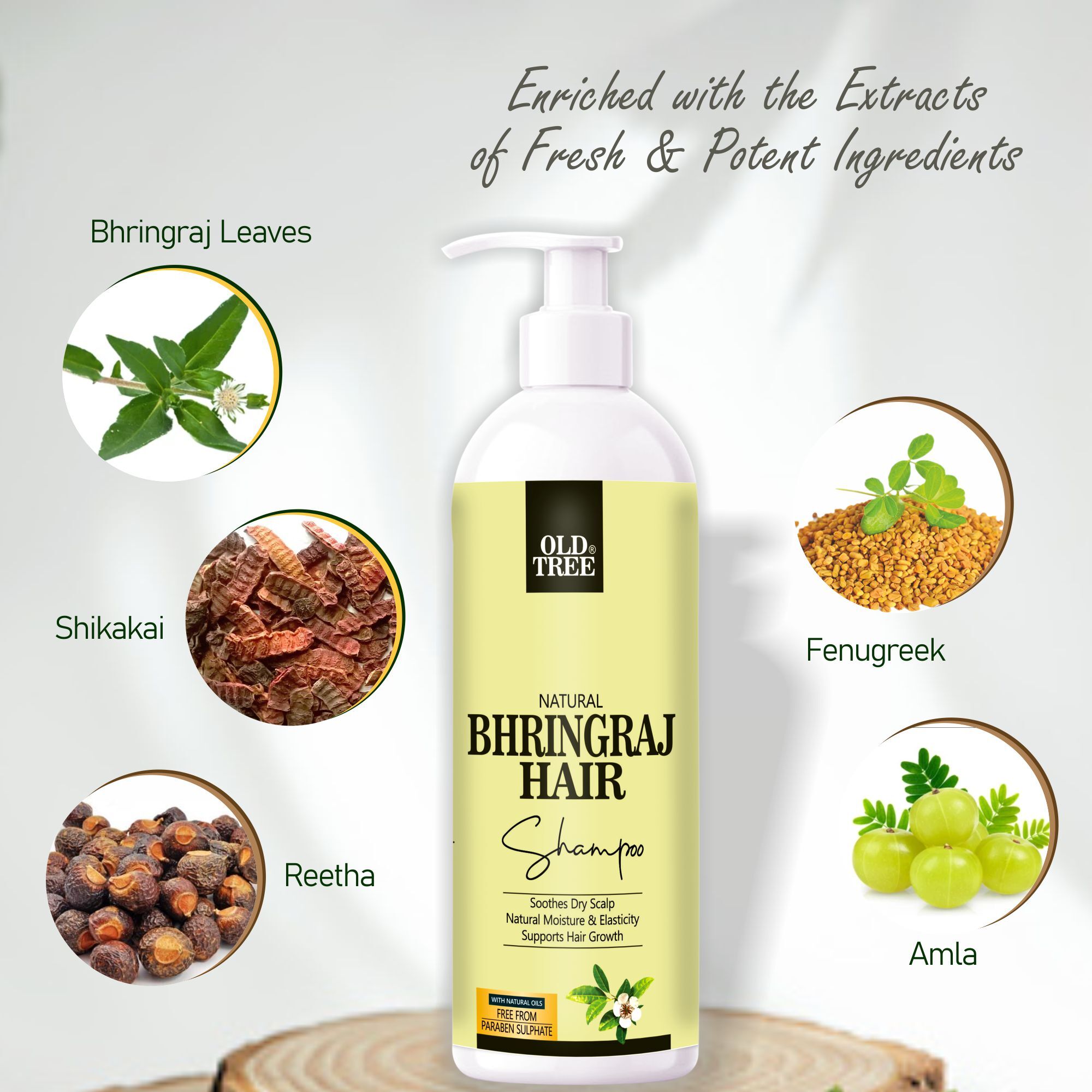 Bhringraj Hair Shampoo 500ml - Liquid 500ml Size White Color | Reduces Greying Hair Repairs Damaged Hair Multi-use Hair Care