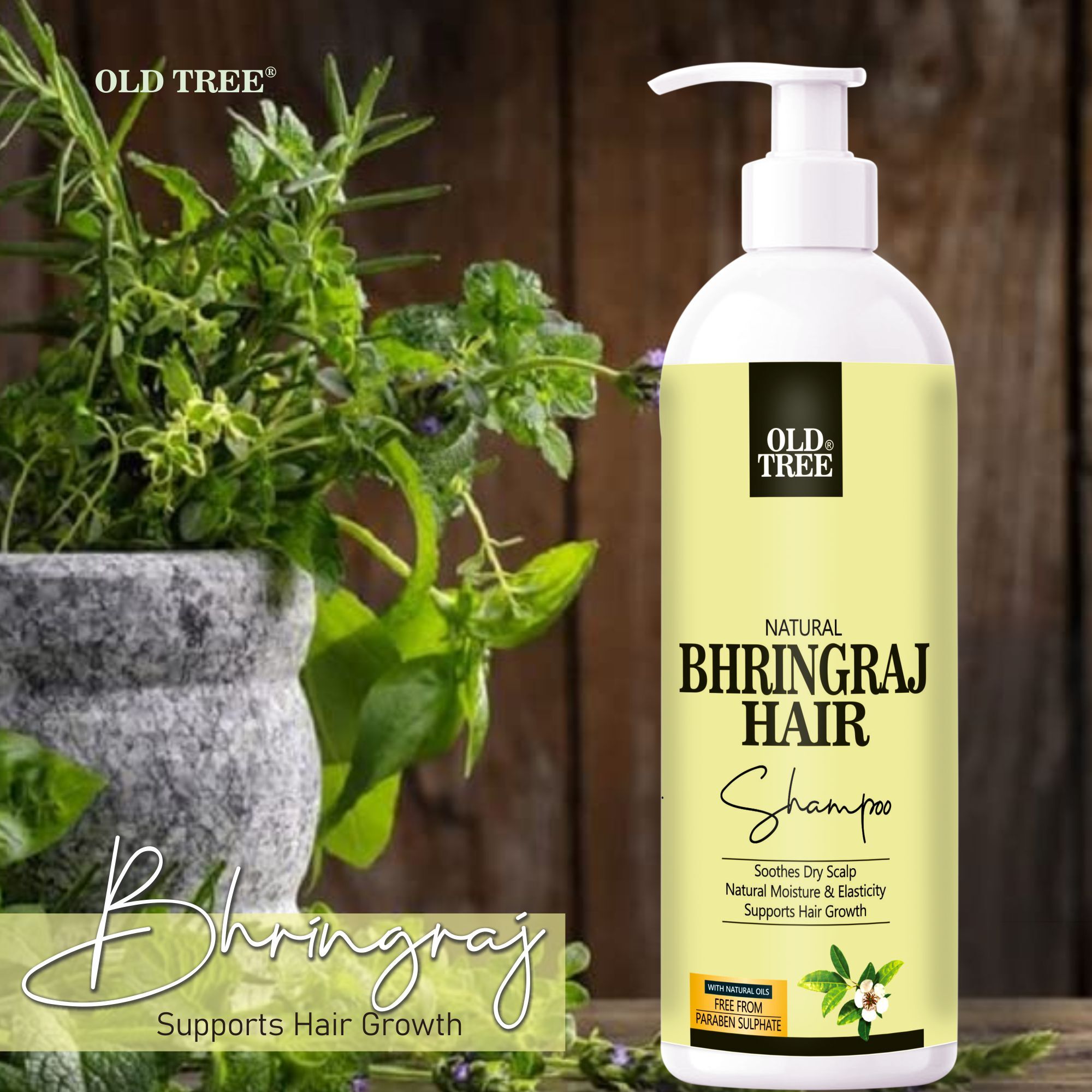 Bhringraj Hair Shampoo 500ml - Liquid 500ml Size White Color | Reduces Greying Hair Repairs Damaged Hair Multi-use Hair Care