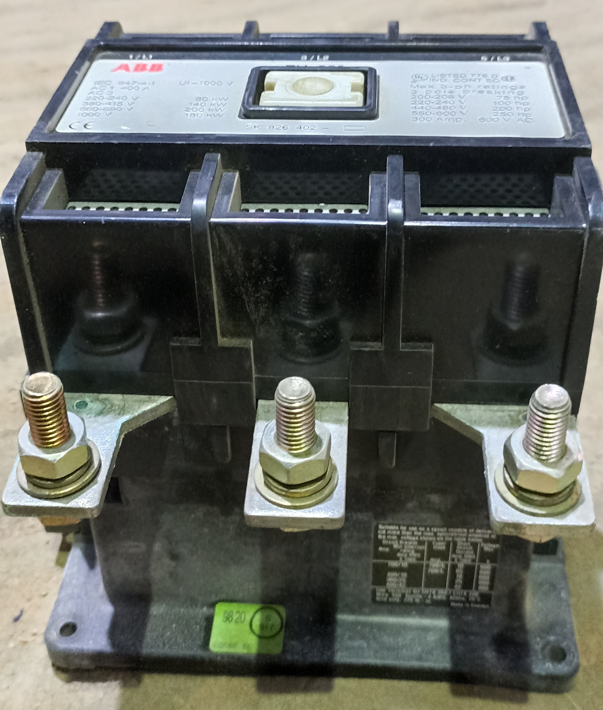 Abb Eh-260 Contactor